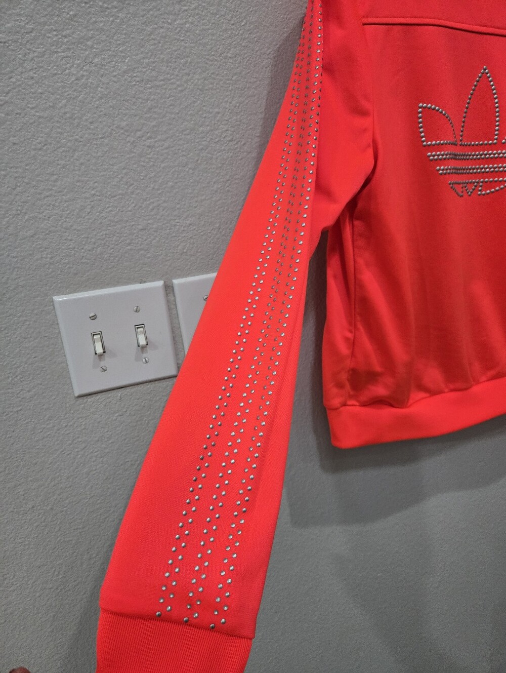 LIMITED EDITION!!! Fluorescent Orange Trefoil Adidas Jacket - Picture 3 of 11